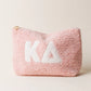 Sorority Blush Sherpa Greek Letter Pouch - Kappa Delta