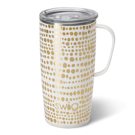 Swig Stainless Steel Travel Mug - 22oz. (Gold Dots)