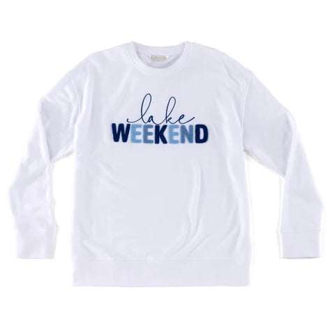 "Lake Weekend" Sweatshirt - White