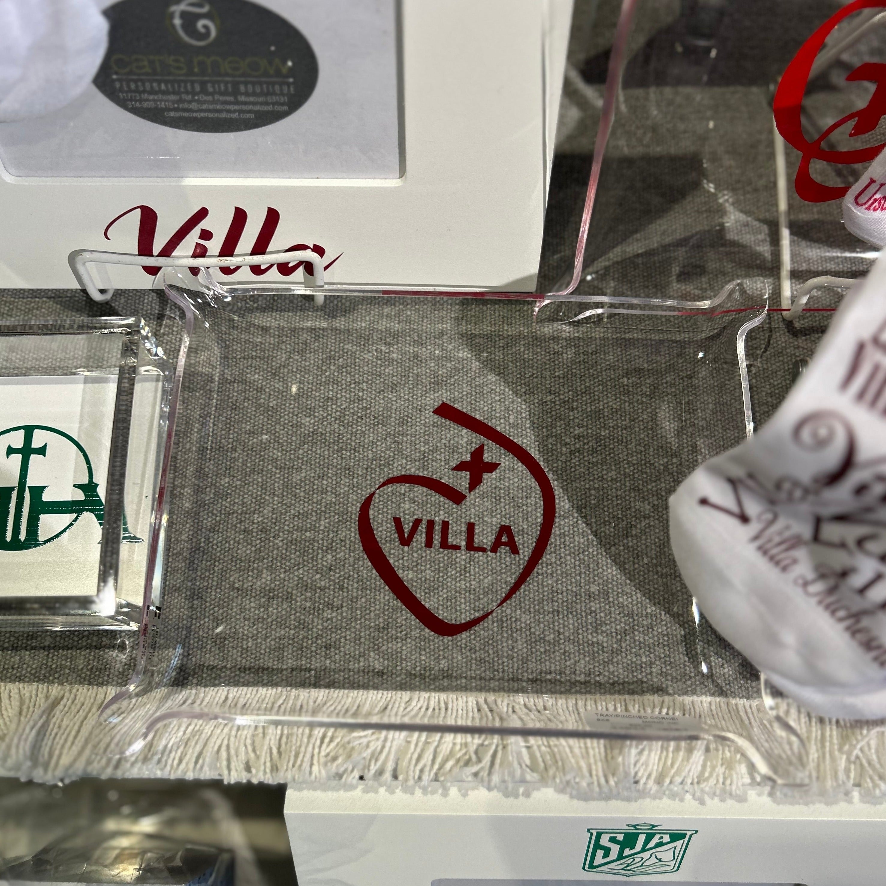 Personalized Acrylic Pinch Tray - 8 x 6"