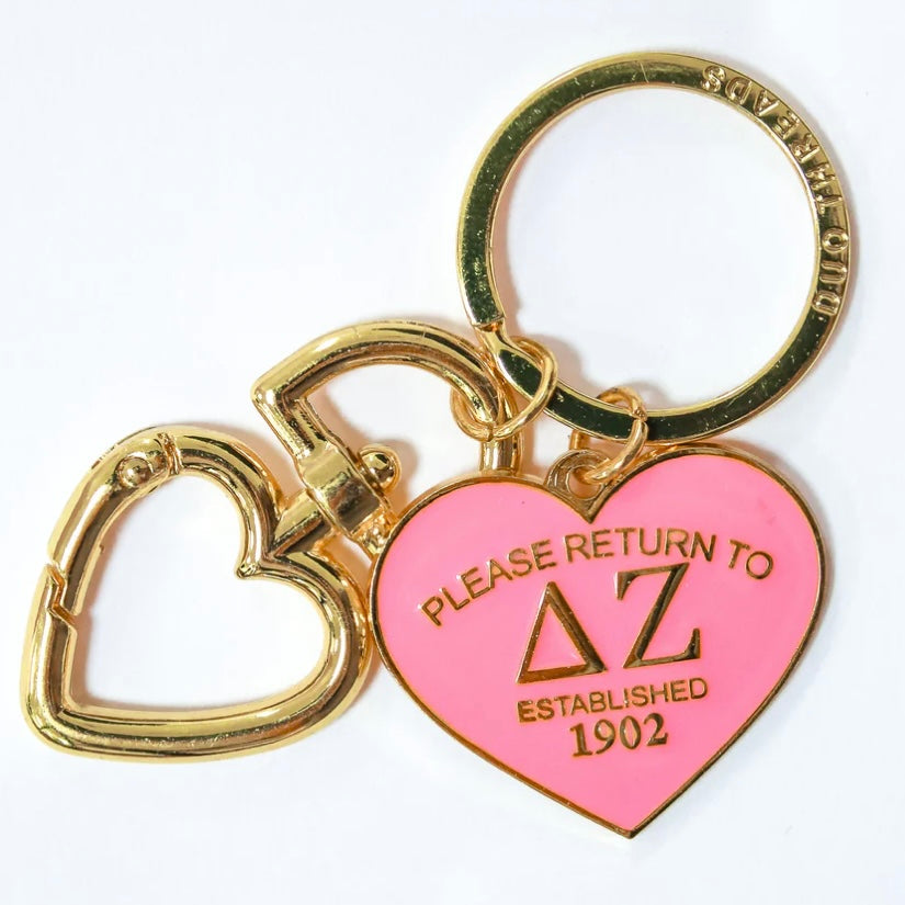 Sorority Please Return Key Ring - Delta Zeta