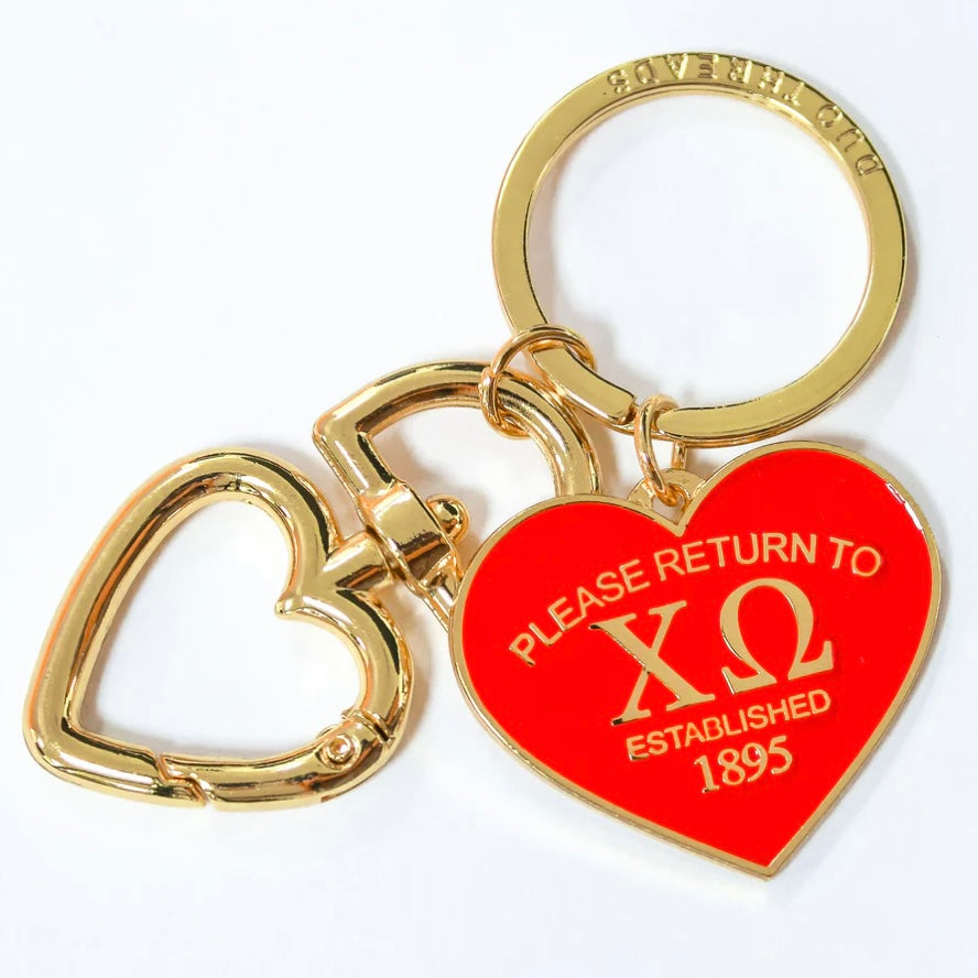 Sorority Please Return Key Ring - Chi Omega