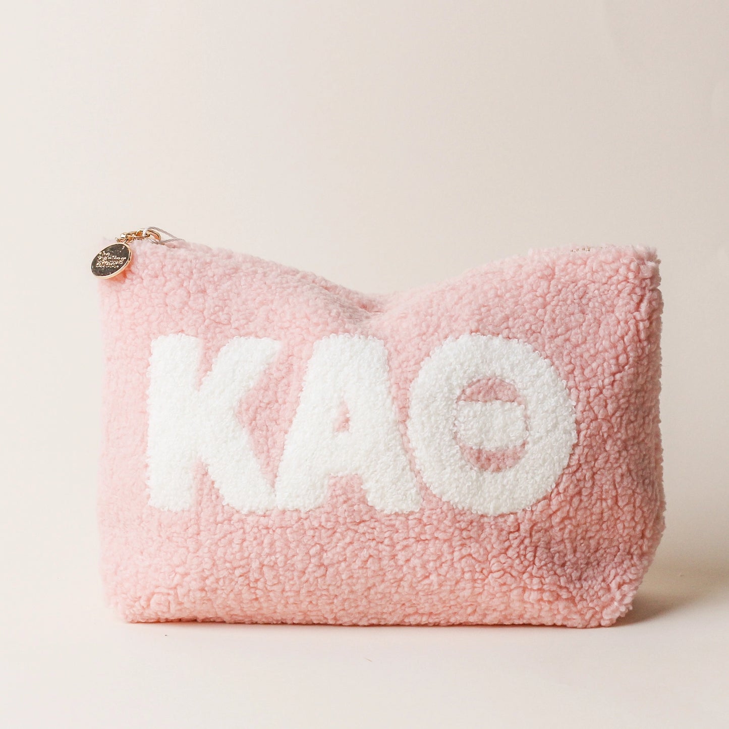 Sorority Blush Sherpa Greek Letter Pouch - Kappa Alpha Omega