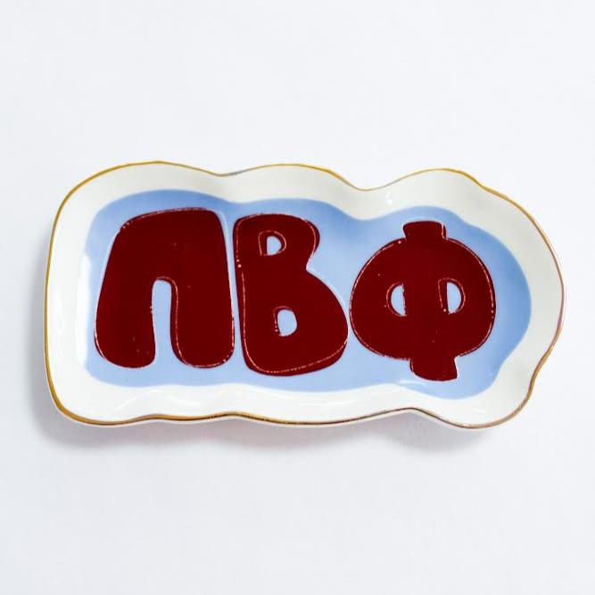 Sorority Name/Color Trinket Tray - Pi Beta Phi