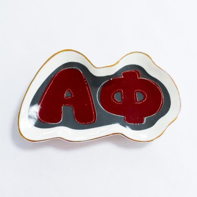 Sorority Name/Color Trinket Tray - Alpha Phi