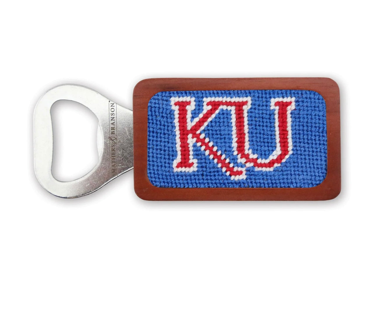 Needlepoint Bottle Opener - Collegiate - KU