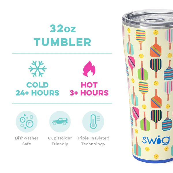 Swig Stainless Steel Tumbler w/Lid - 32oz. (Assorted)