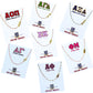 Sorority Necklace - Side Set Greek Letters/Gold - Assorted