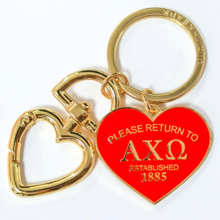 Sorority Please Return Key Ring - Alpha Chi Omega