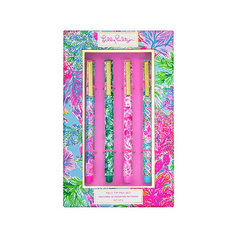 Lilly Pulitzer Felt Tip Pen Set/4