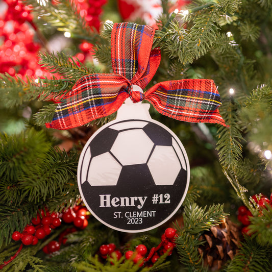 Personalized Soccer Ball Ornament