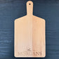 Personalized 11" x 6" Maple Rectangle Handle Cutting Board/Cheese Board