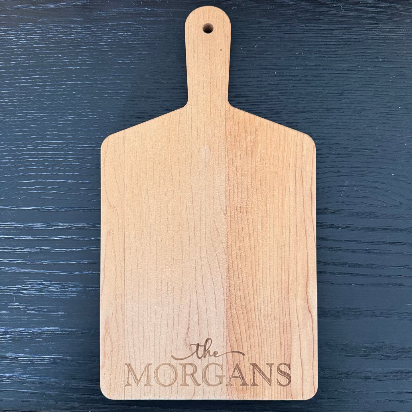 Personalized 11" x 6" Maple Rectangle Handle Cutting Board/Cheese Board