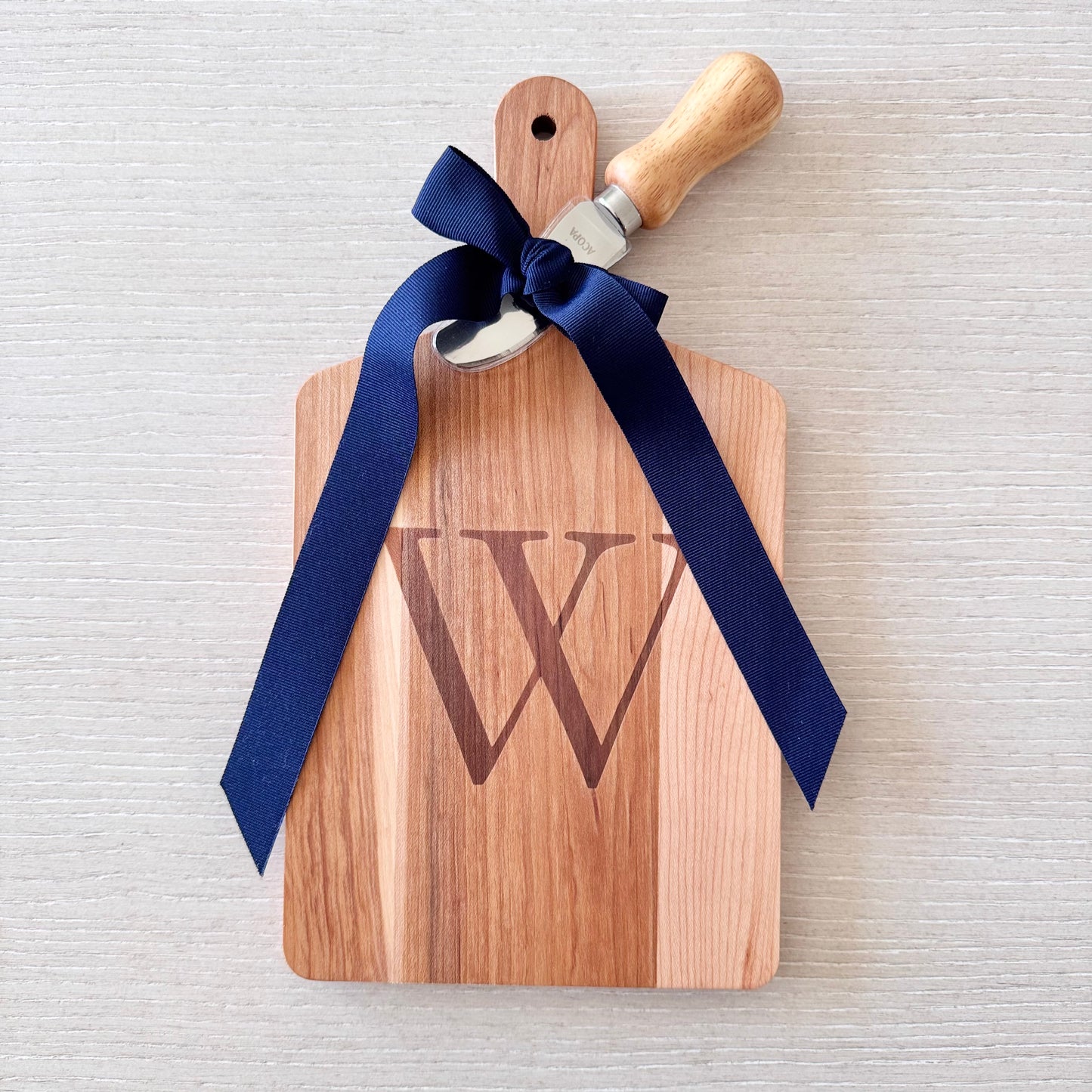 Personalized Maple Cheese Board, Spreader Set