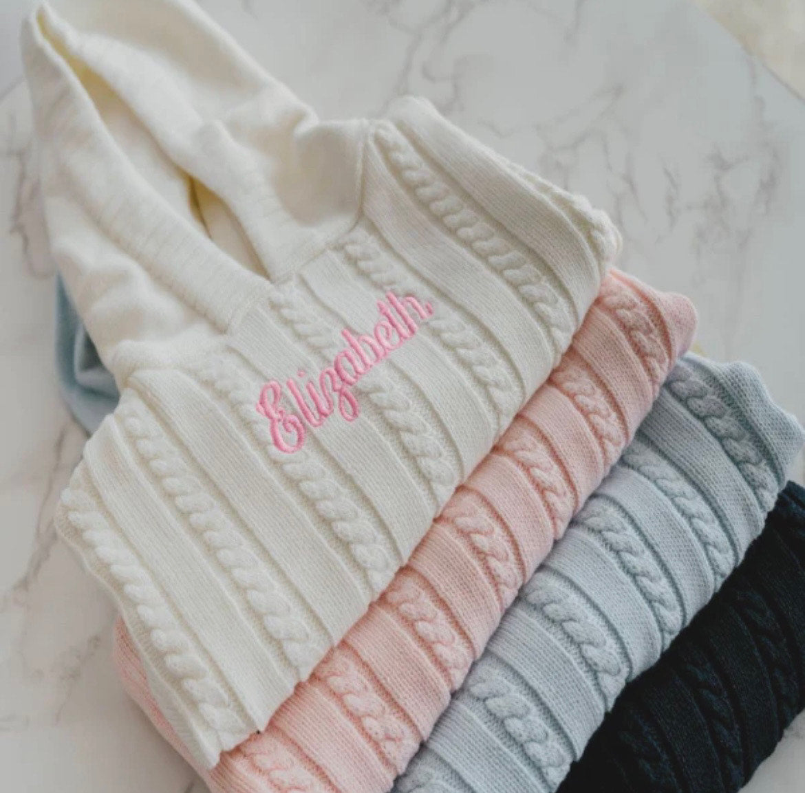 Personalized Hooded Baby Sweater