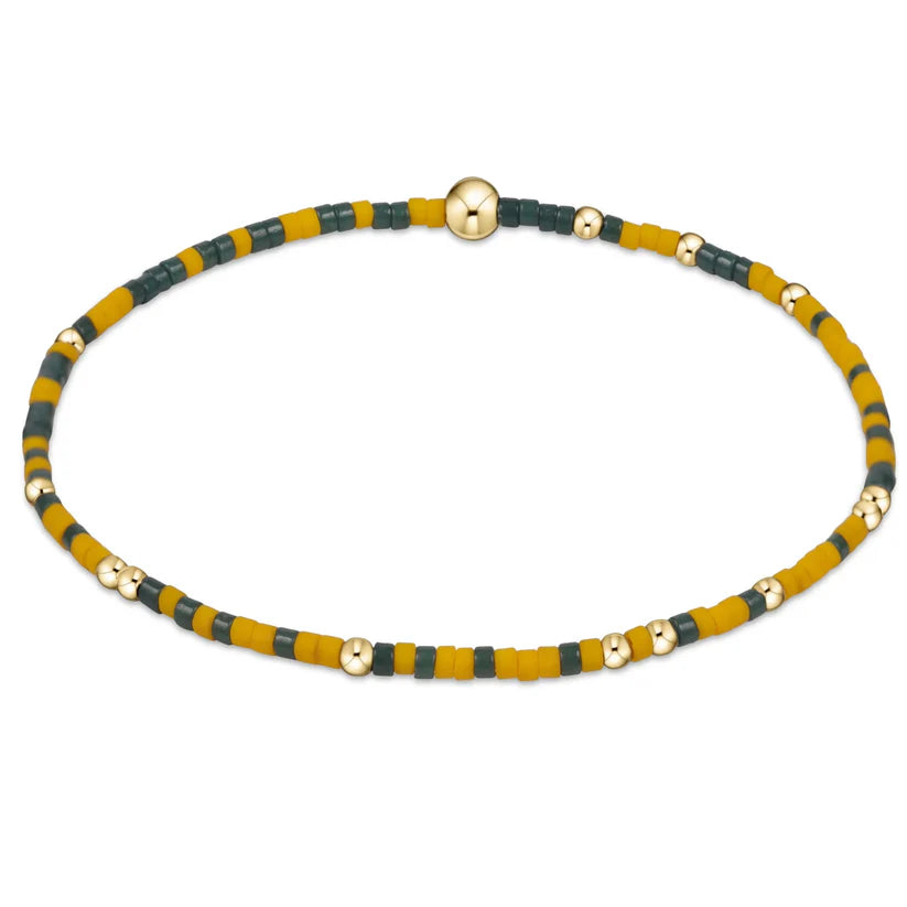 Enewton Gameday Hope Unwritten Bracelet - Dark Green Yellow