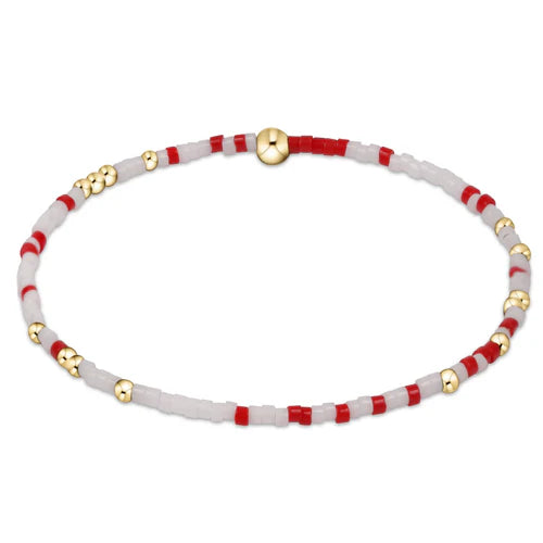 enewton Gameday Hope Unwritten Bracelet - Bright Red/White