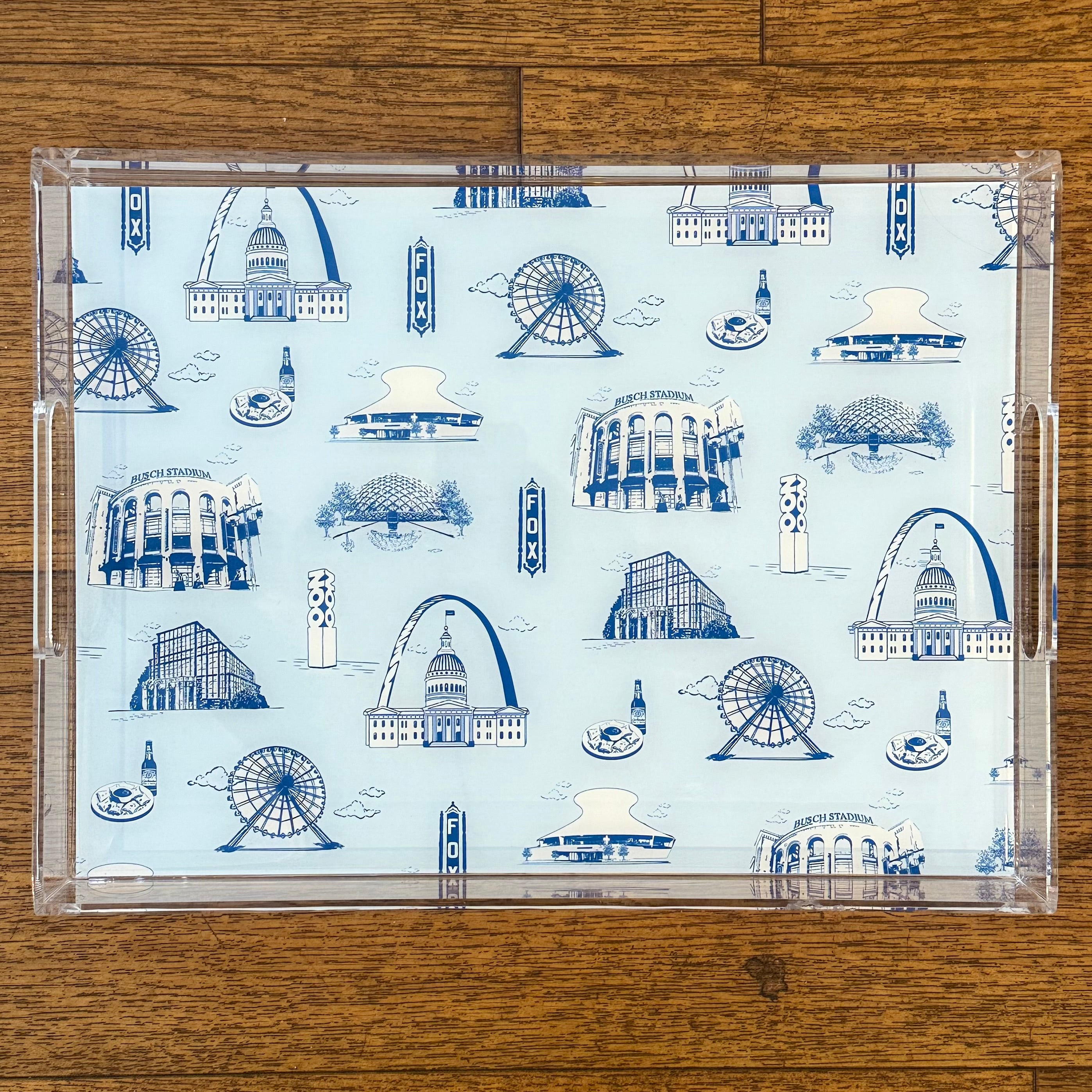Louie Louie Rectangle 16x12 Acrylic STL Toile Tray – Cat's Meow