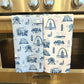 Louie Louie Waffle Tea Towel STL Toile