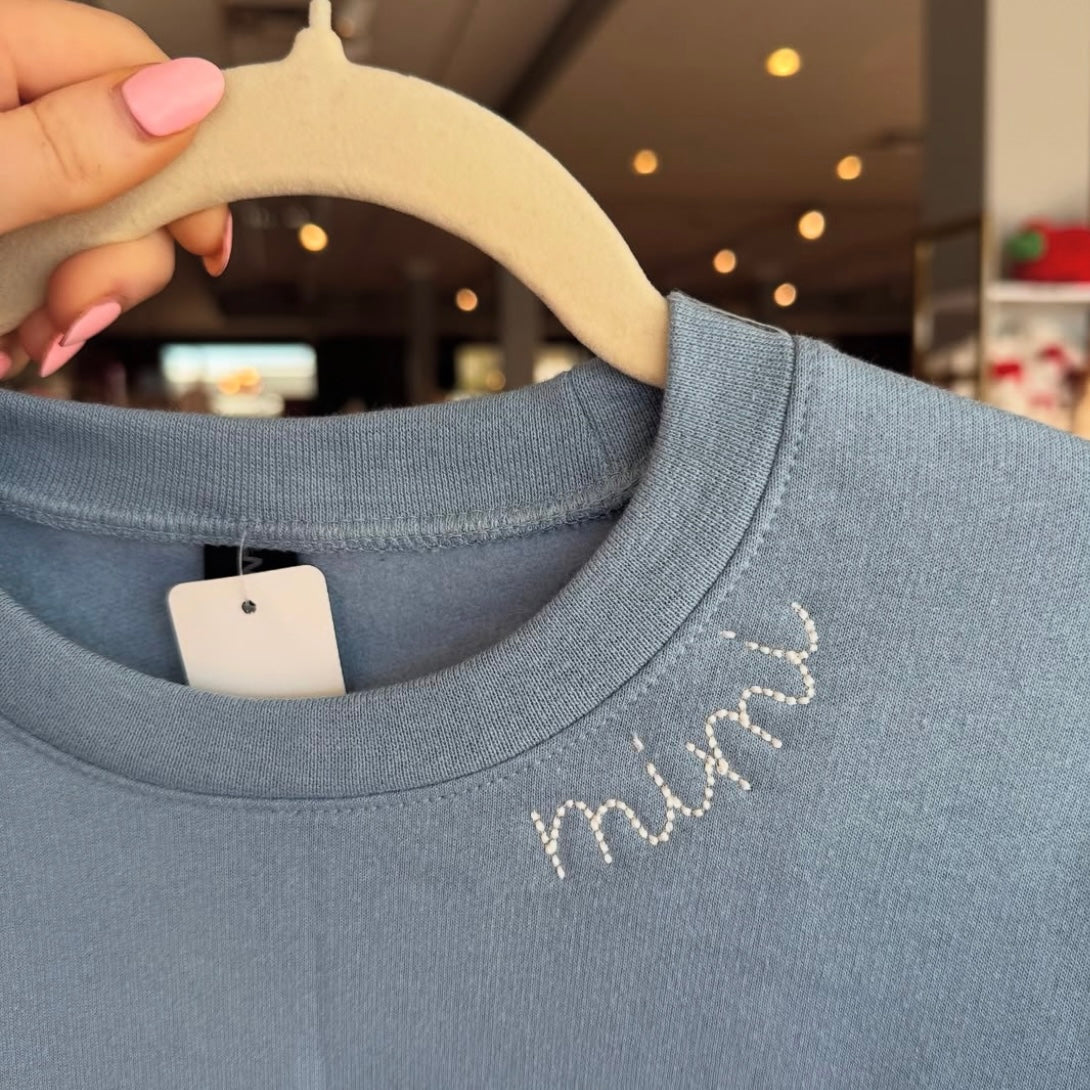 ワ*ニ様 All My Homies Embroidery Crewneck S All My Homies Embroidery Crewneck Sweat【BLACK】