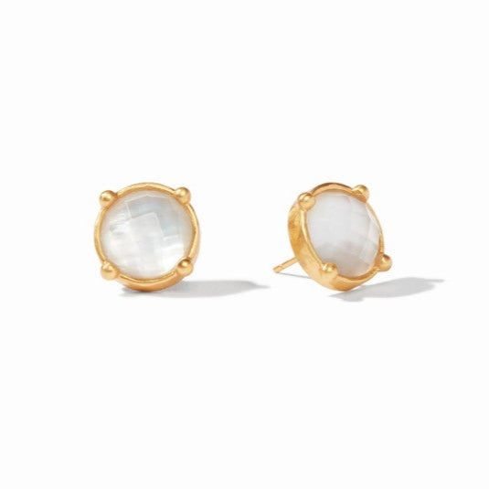 Julie Vos Honey Stud - Iridescent Clear Crystal