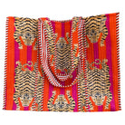 Pink Orange Quilted Tiger Tote