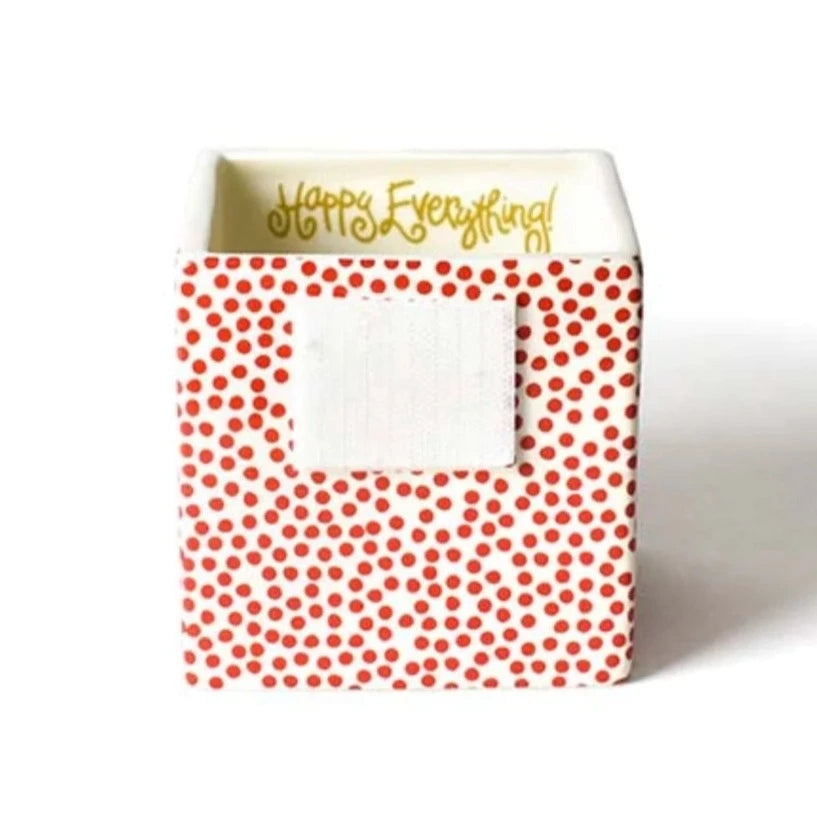 Happy Everything Mini Nesting Cube - Red Dot