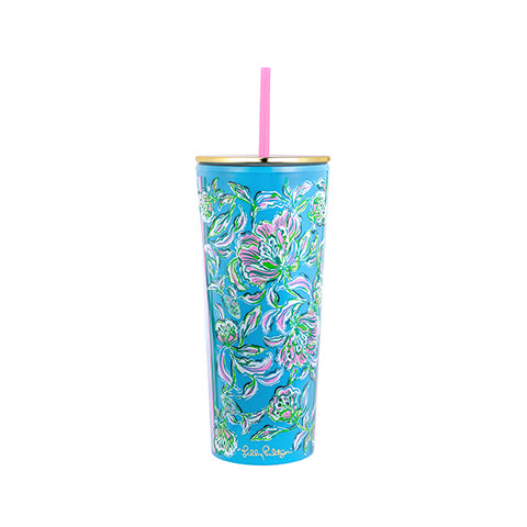 Lilly Pulitzer Tumbler w/Straw - Chick Magnet