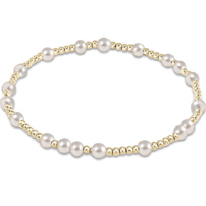 enewton Hope Unwritten Gold Bead Bracelet - Pearl