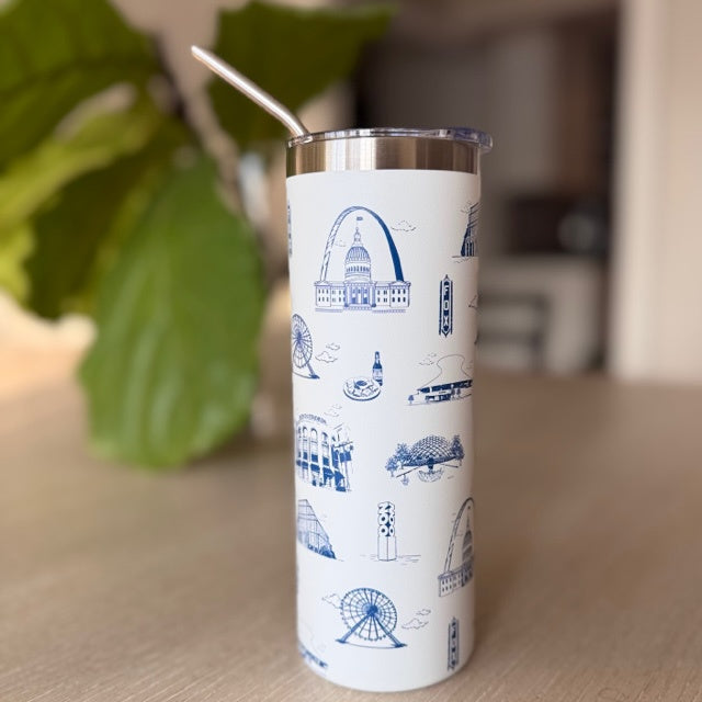 Louie Louie Skinny White Tumbler