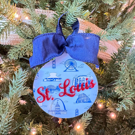 Louie Louie Print St. Louis Ornament