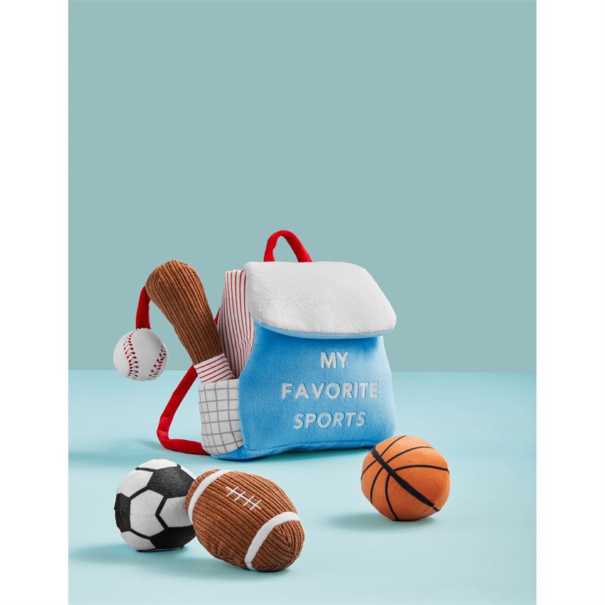 Personalized "My Favorite Sports" Plush Toy Backpack