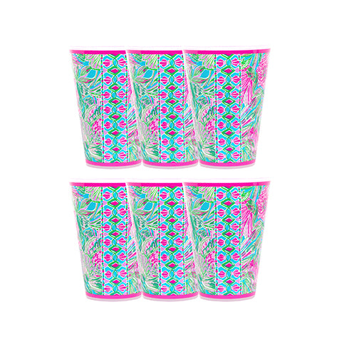 Lilly Pulitzer Pool Cups Set/6