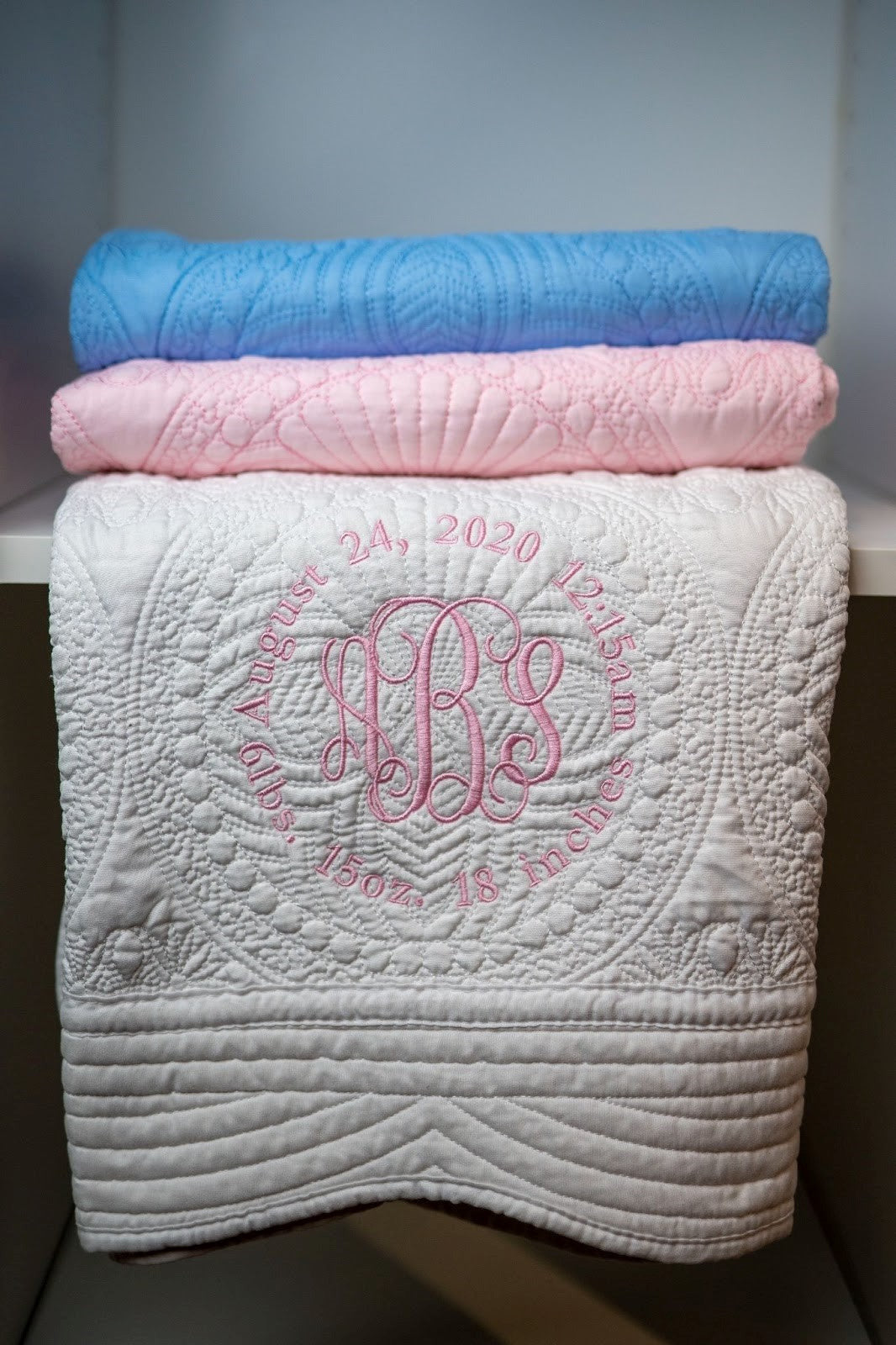 Personalized baby hot sale quilts