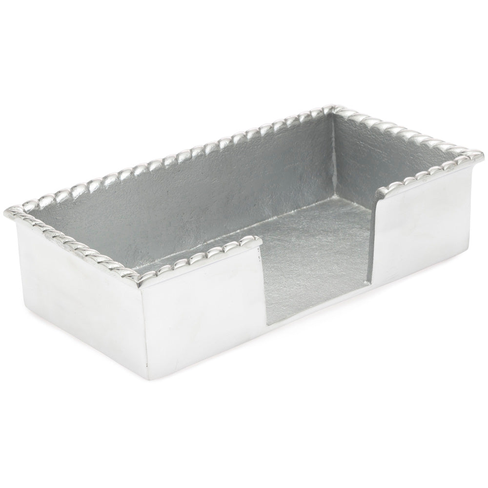Pewter Rope Edge Napkin Caddy - Guest