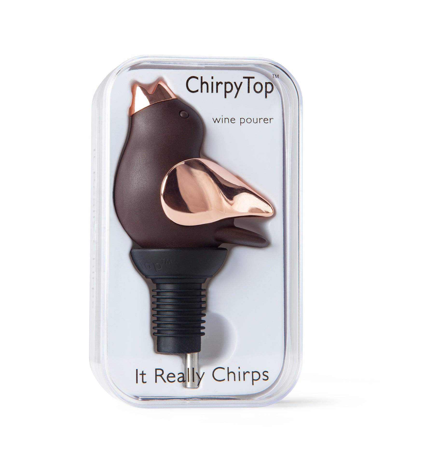 Chirpy Top Wine Pourer - Copper Brown