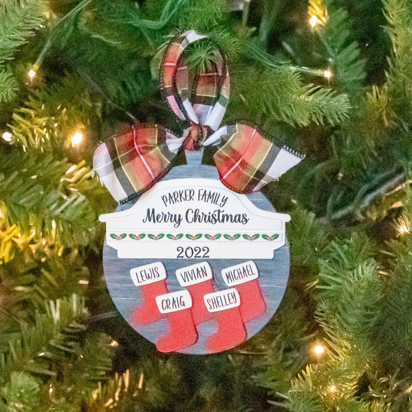 Family Stocking 2022 Ornament