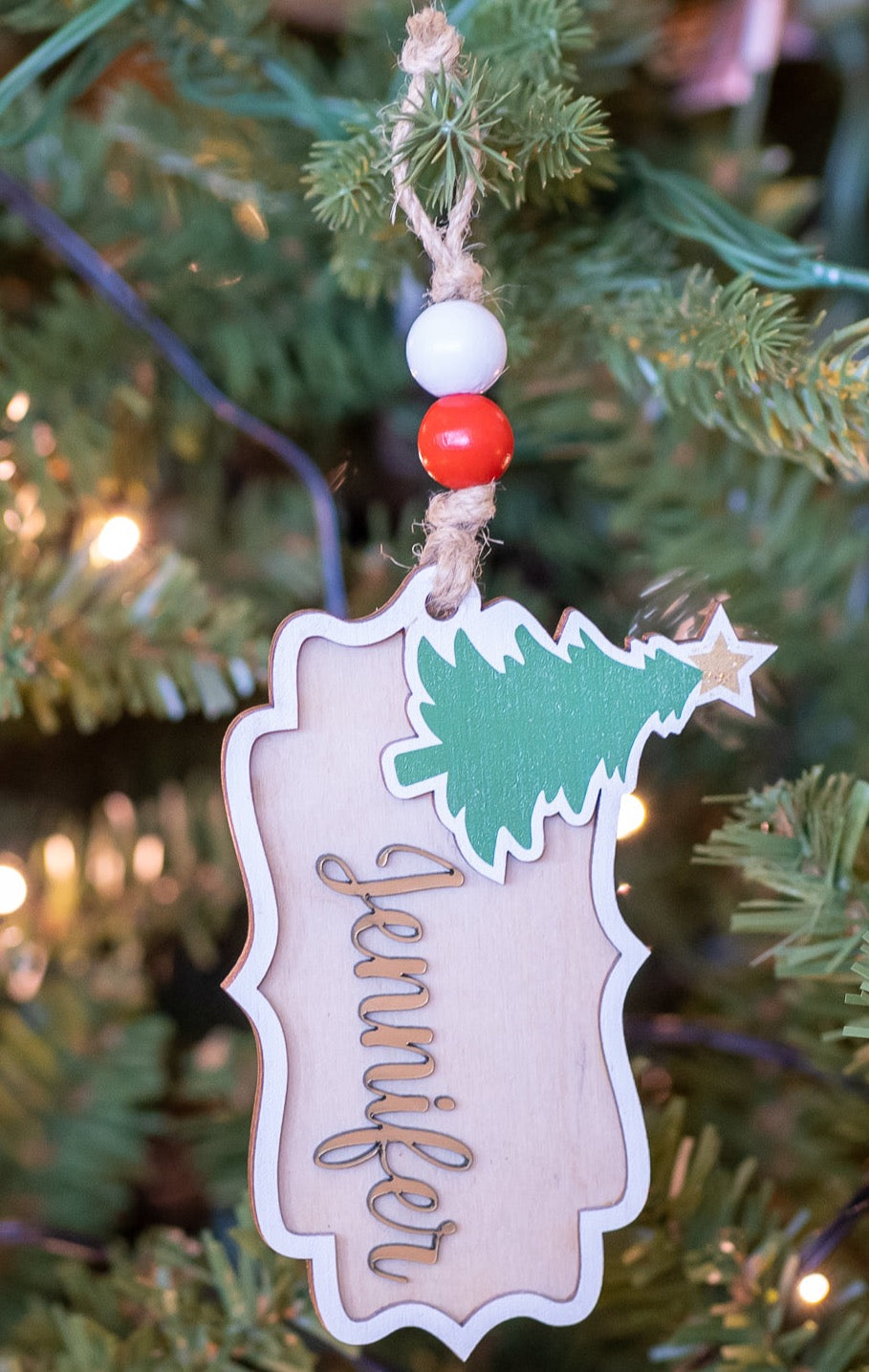 Stocking Tag 2022 Christmas Tree on Tree
