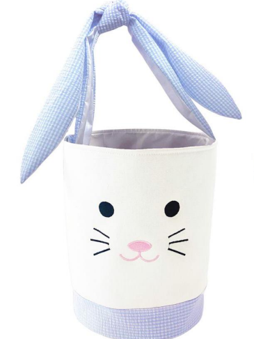 Personalized Canvas Easter Basket - Blue