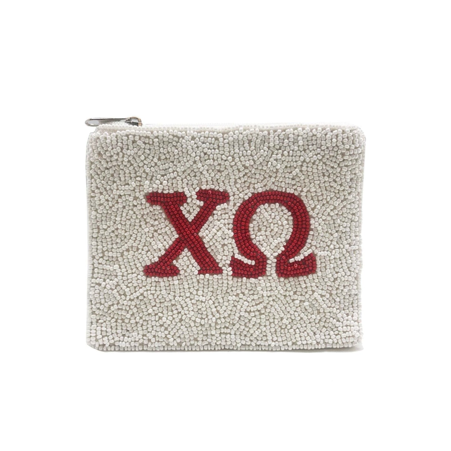 Sorority Hand-Beaded Coin Pouch - Chi Omega