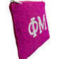 Sorority Hand-Beaded Coin Pouch - Phi Mu (Side View)