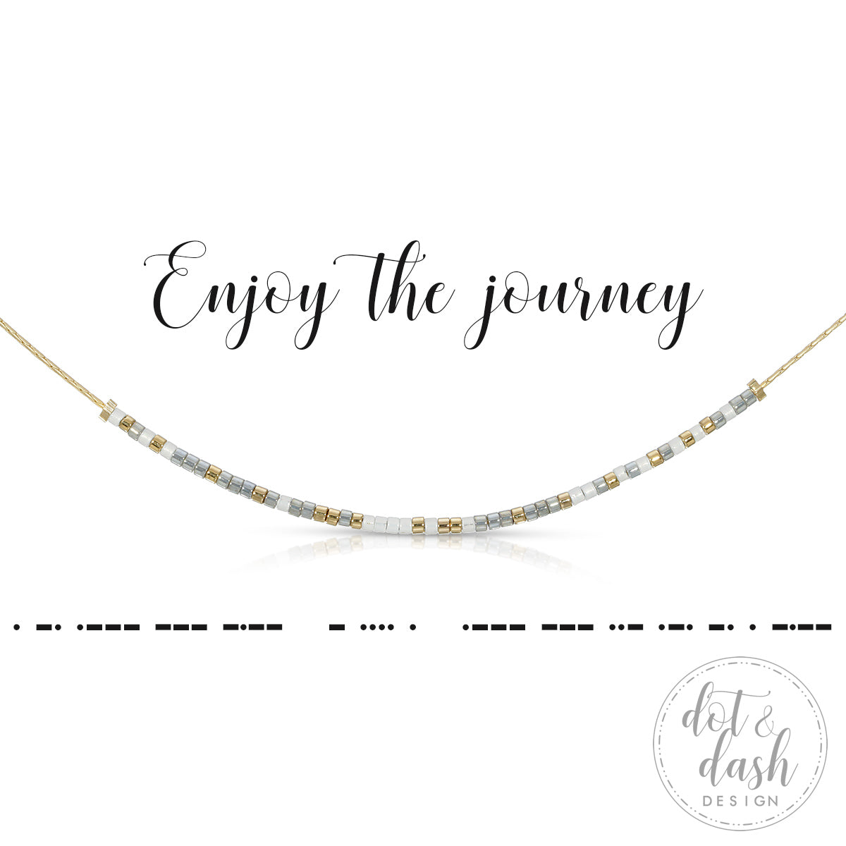 Morse Code Necklace - Enjoy The Journey
