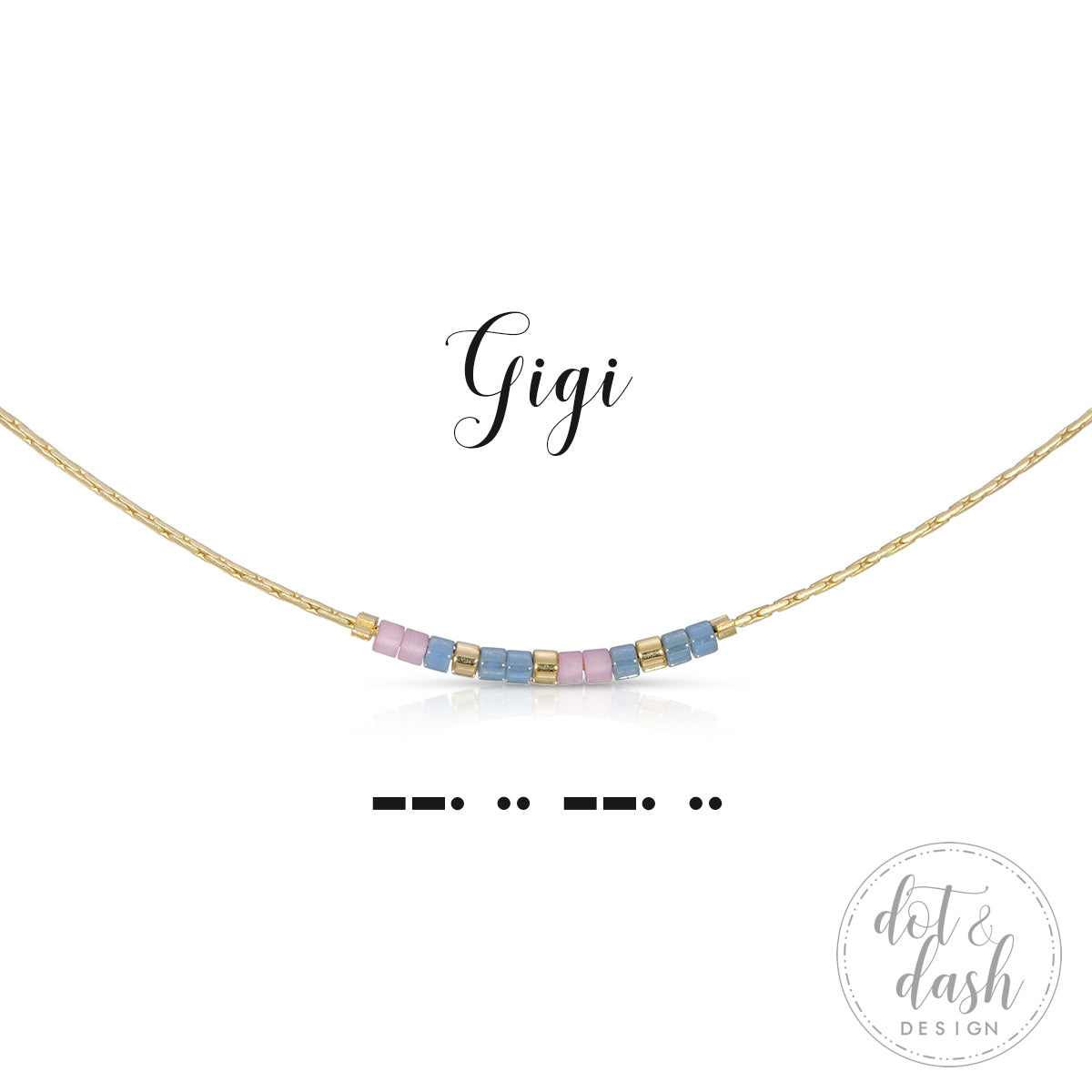Morse Code Necklace - Gigi