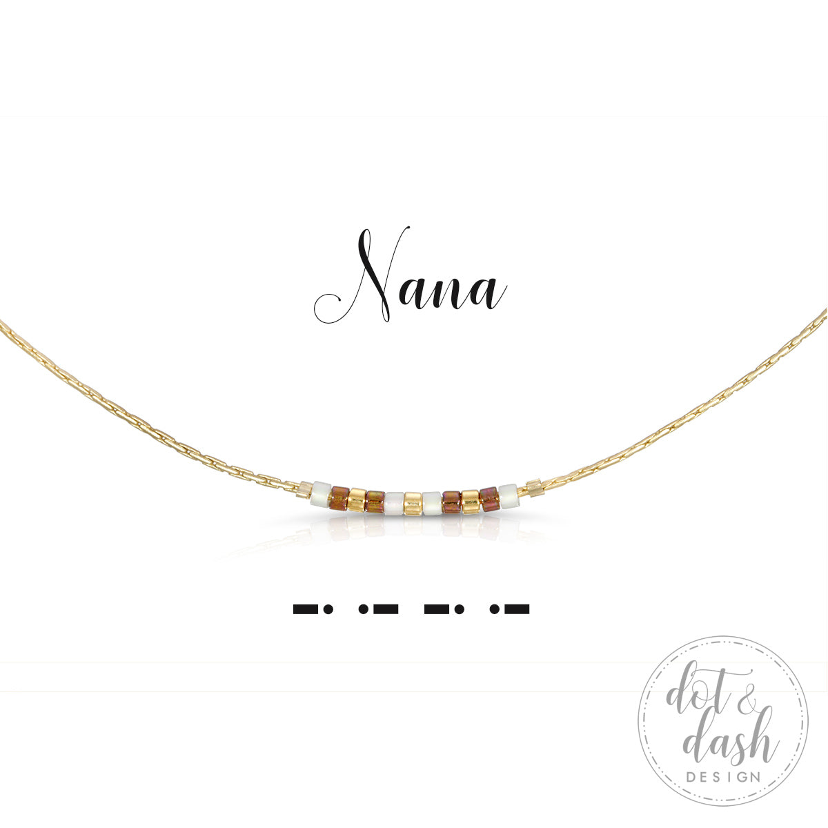 Morse Code Necklace - Nana