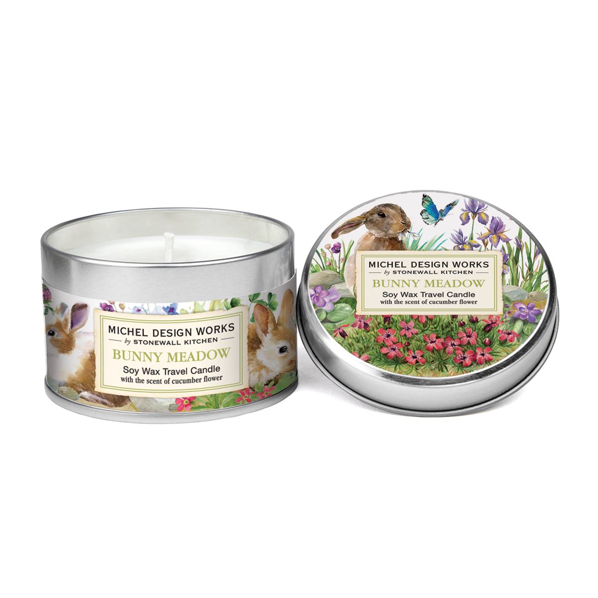Michel Design Works Travel Tin Candle - 4 oz. - Bunny Meadow