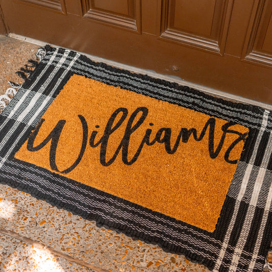Personalized Natural Coir Doormat