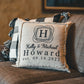 Personalized Frayed Ruffle Pillow