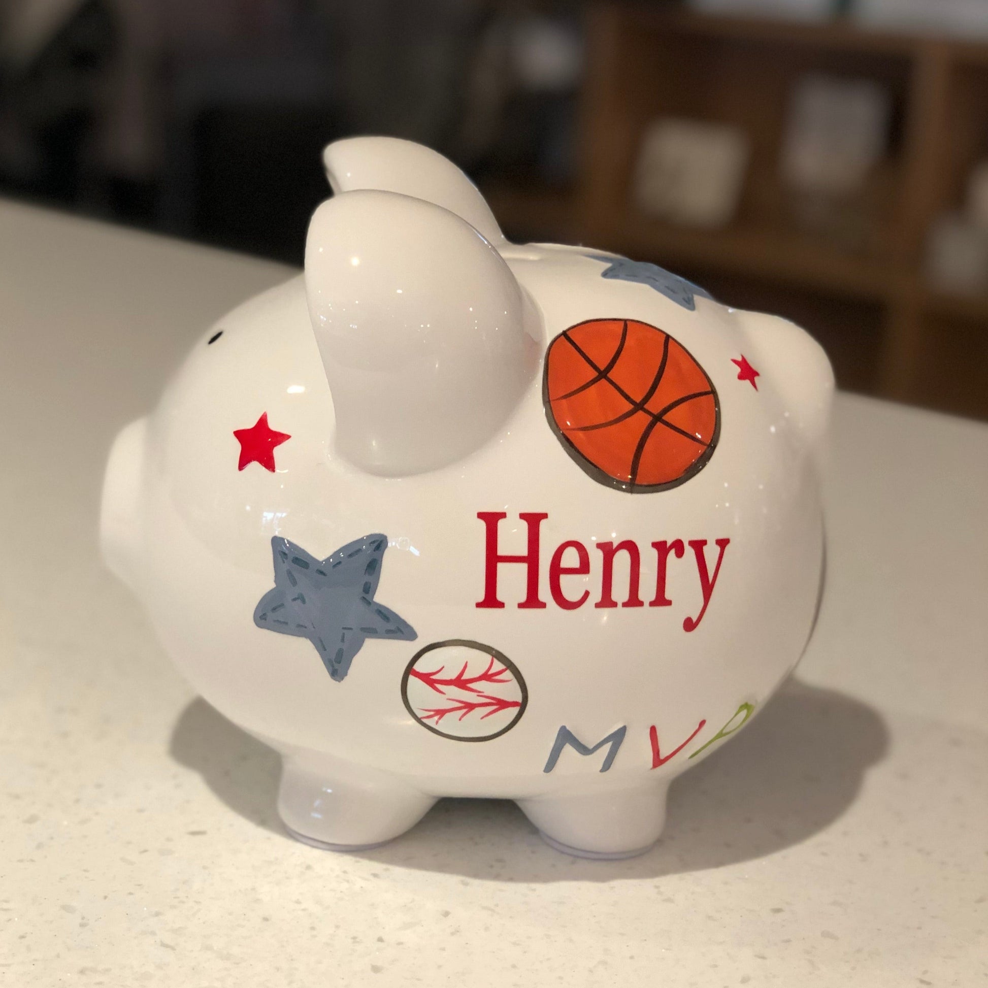 Personalized All-Star Piggy Bank - MVP