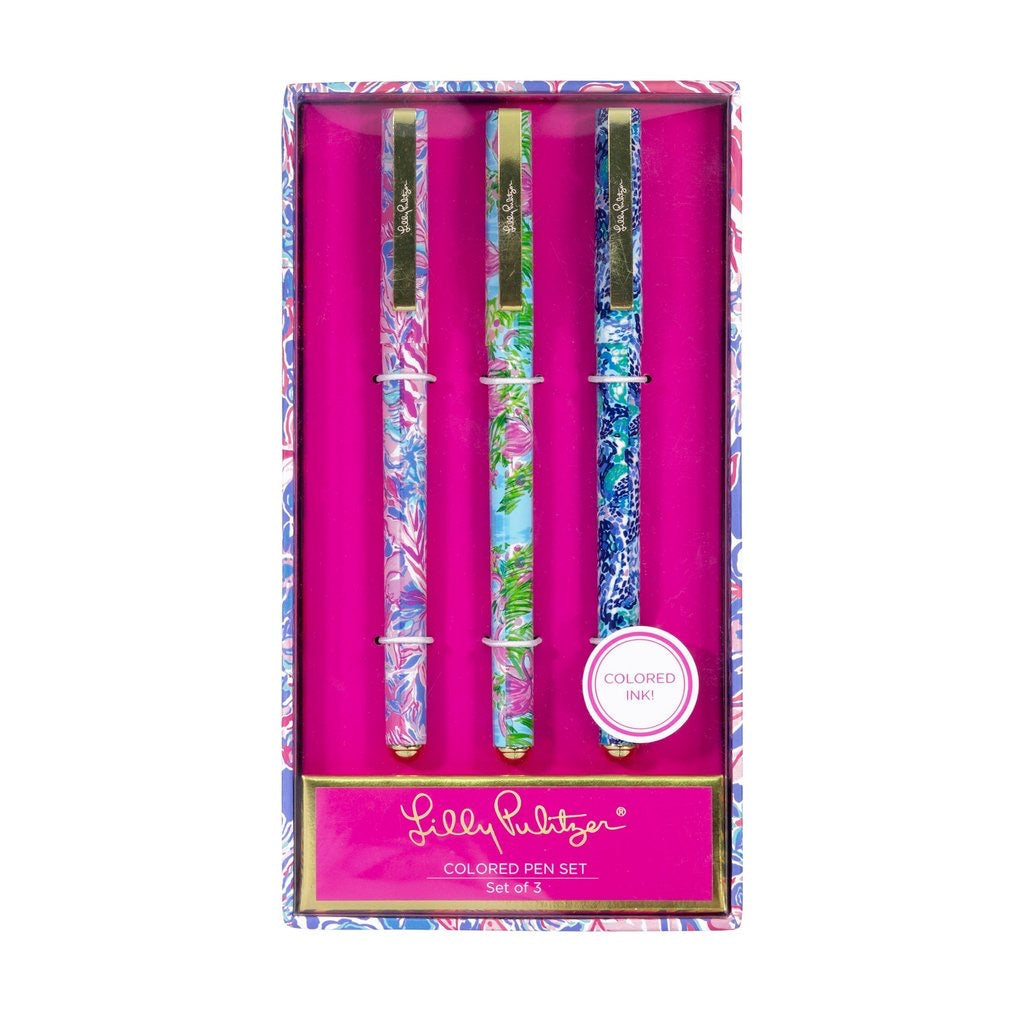 Lilly Pulitzer Colored Pen Set/3