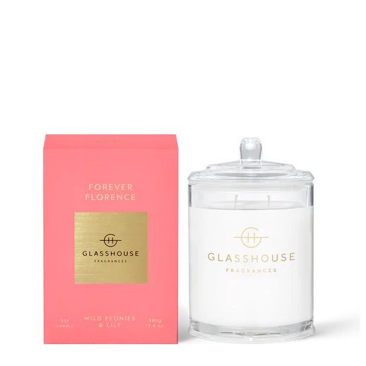 Glasshouse Fragrances Triple Scented Soy Candle Jar - Forever Florence